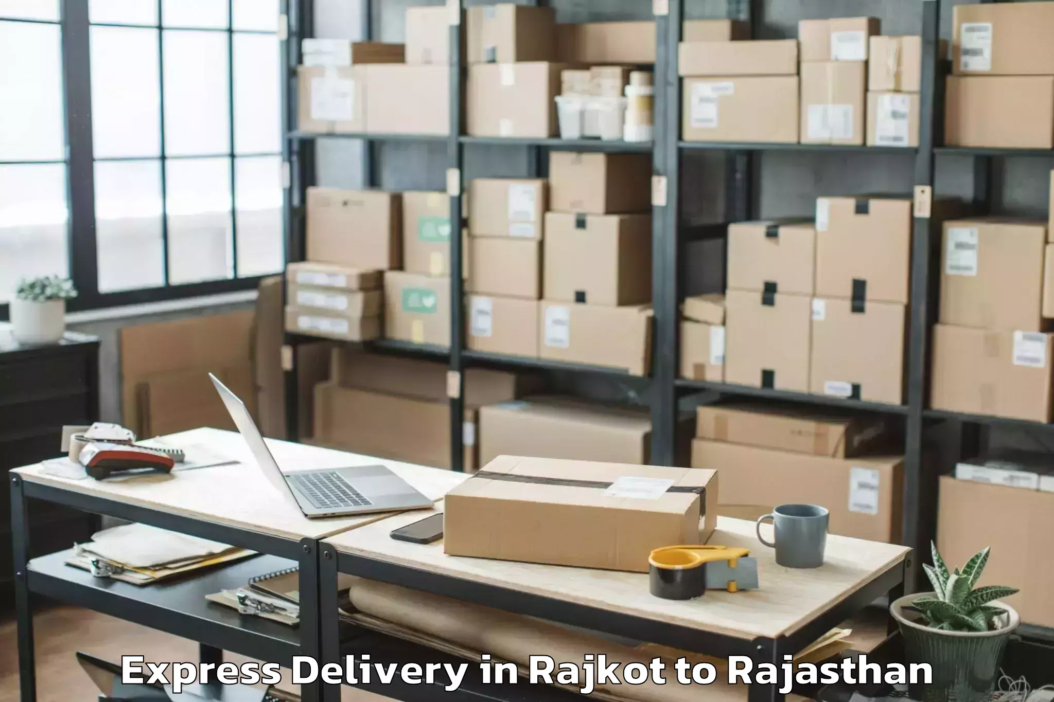 Leading Rajkot to Chhoti Sadri Express Delivery Provider